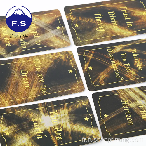 Jeu de luxe Gold Edge personnalisé cartes à jouer colorées